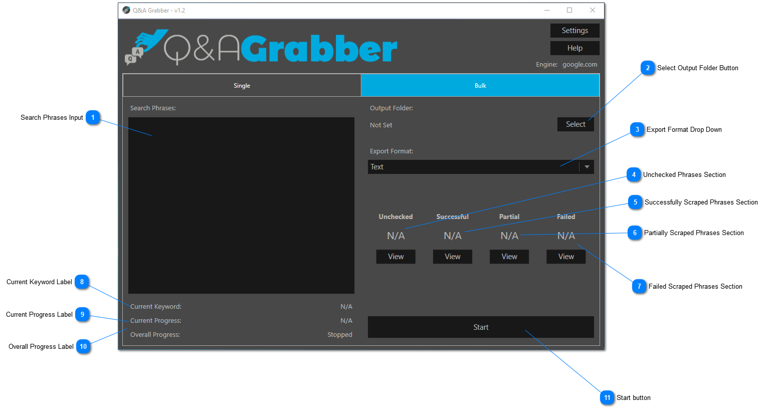 Bulk Scrape Interface