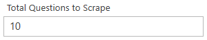 2. Total Questions to Scrape Field