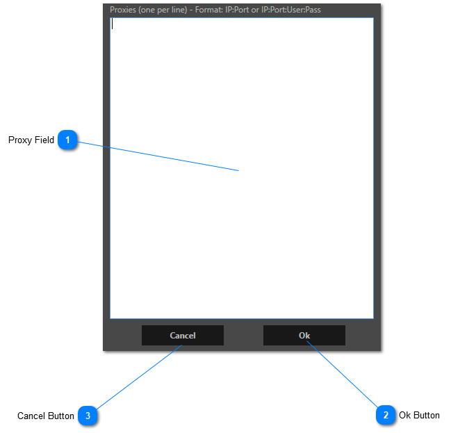 Proxy Settings Interface