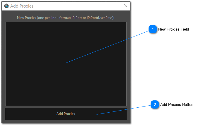 Add Proxies Interface