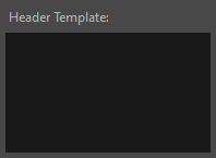 2. Header Template Field