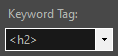 3. Keyword Tag Drop Down
