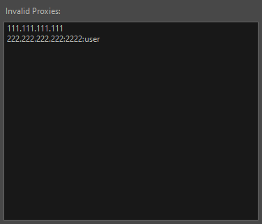 1. Invalid Proxies Field