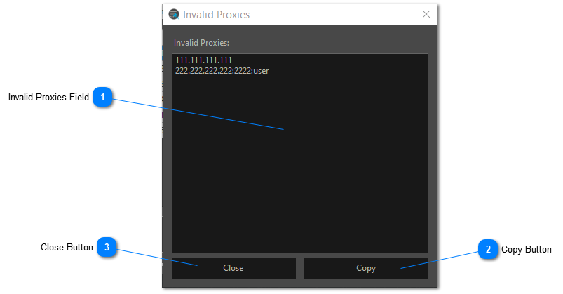 Invalid Proxies Interface