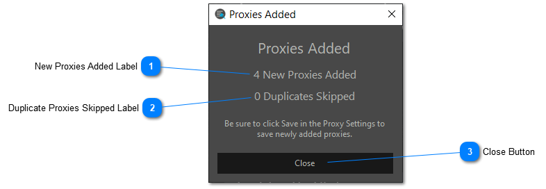 Successful Proxies Added Alert